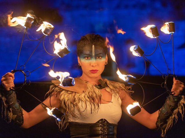 Performers wowed a crowd of about 40,000.