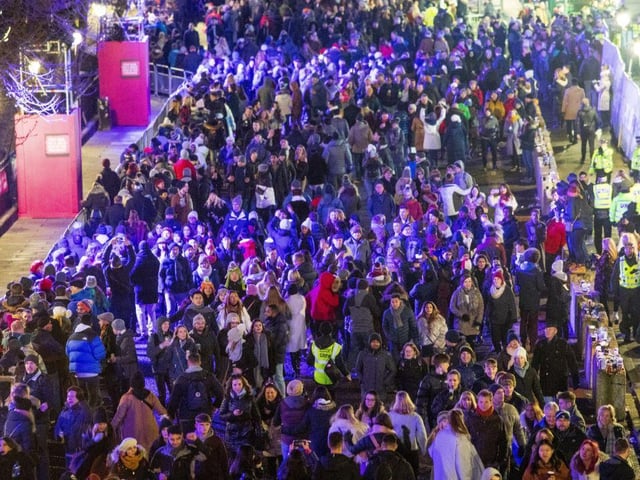 A sold-out crowd of 75,000 gathered in Edinburghs city centre for a magical night of celebration.