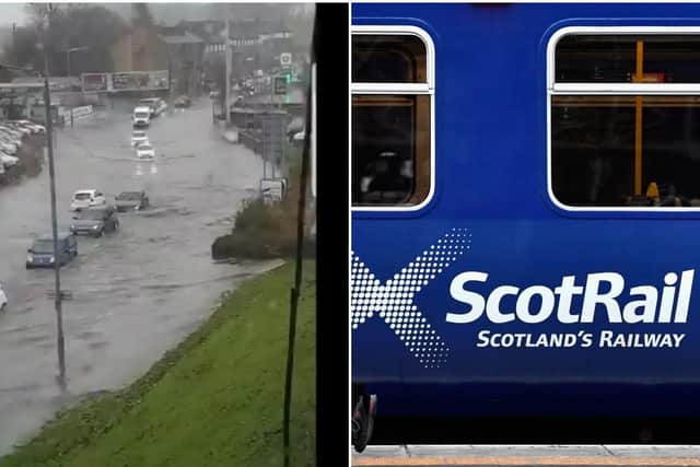 Train services across the country have been cancelled or delayed and roads closed due to heavy rainfall picture: supplied