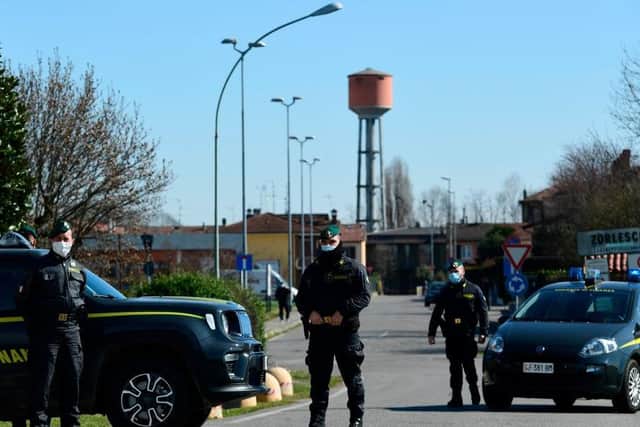Italy have had to lock down several towns in response to the coronavirus. Picture:Miguel Medina via Getty Images
