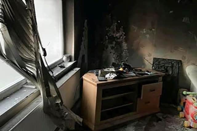 Little Rowan France was left with a burnt palm after the electrics failed when he was setting up his Christmas present video game to play on the family TV.